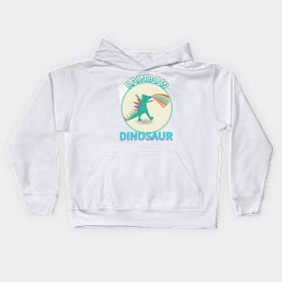 rainbow dinosaur Kids Hoodie